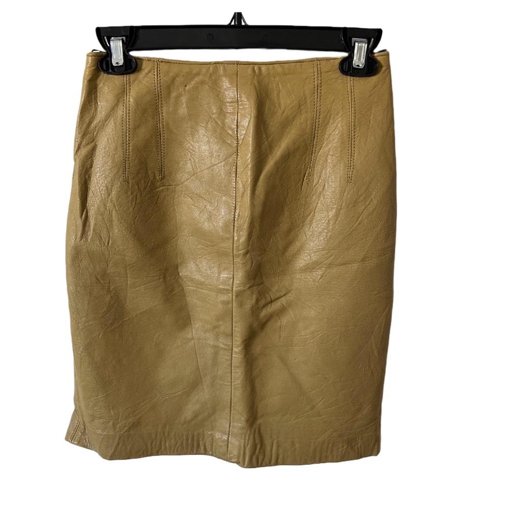 100% Leather pencil skirt